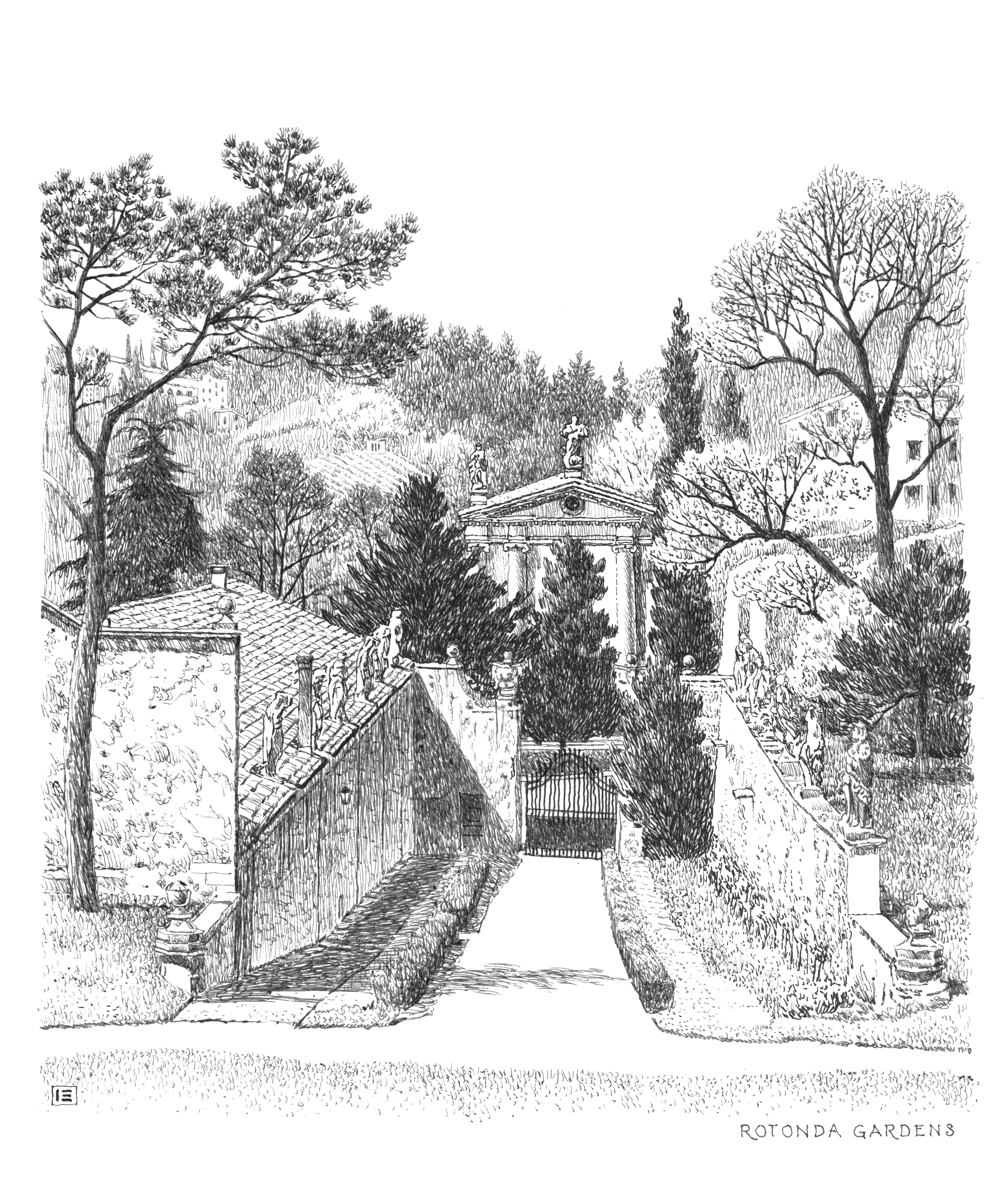 Villa la Rotonda Gardens in Vicenza